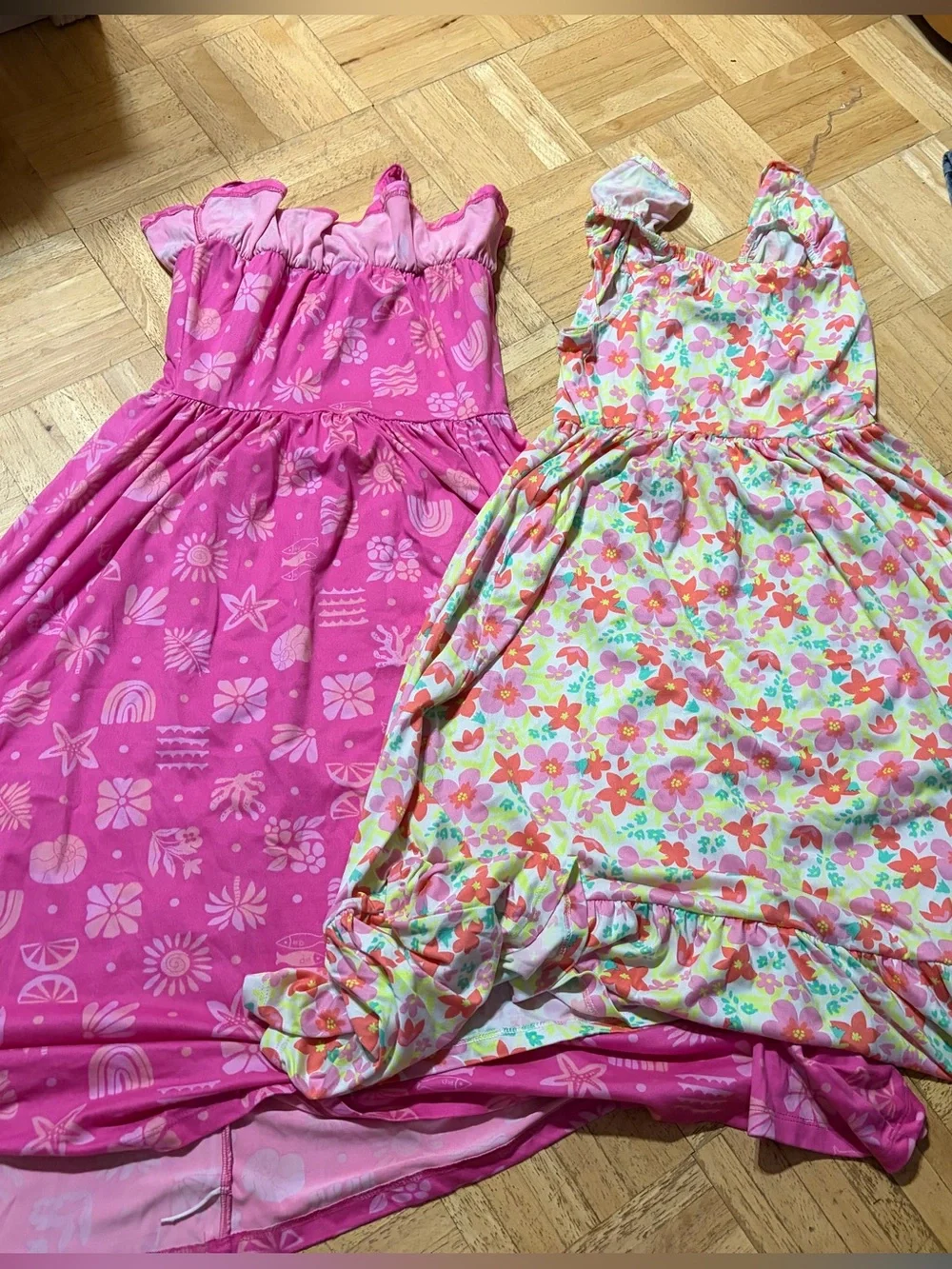 Girls' Pink Floral Sleep Dress - Comfortable Nightwear